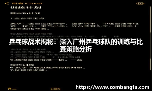 乒乓球战术揭秘：深入广州乒乓球队的训练与比赛策略分析